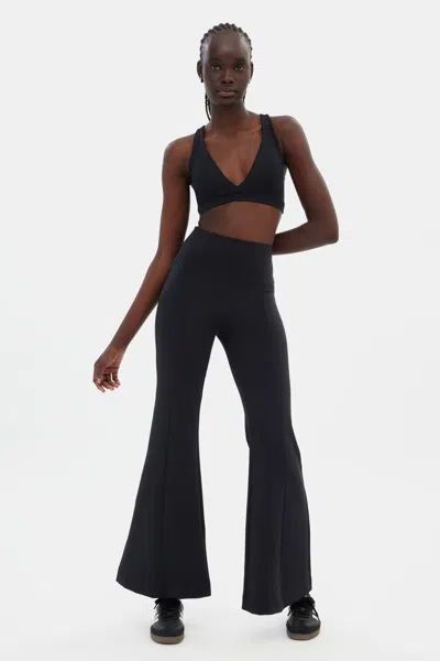 Girlfriend Collective Black Luxe Flare Legging