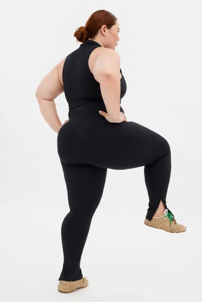 Girlfriend Collective Black Luxe Zipper Legging