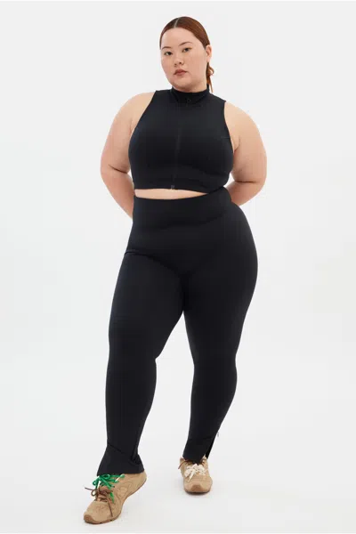Girlfriend Collective Black Luxe Zipper Legging