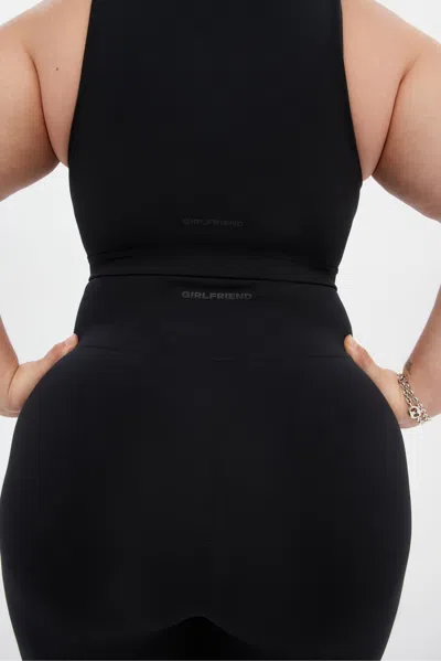 Girlfriend Collective Black Luxe Zipper Legging