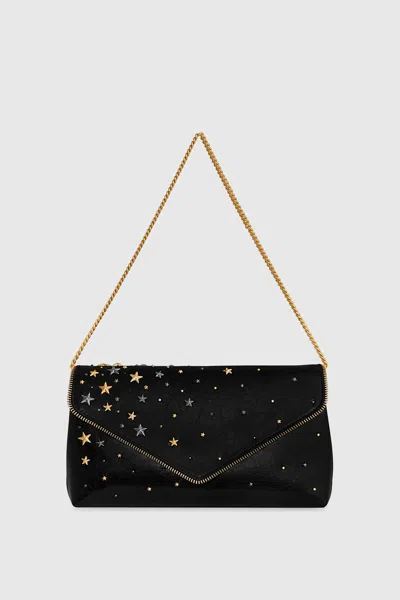 Shop Rebecca Minkoff Zip Clutch With Star Studs Bag In Black