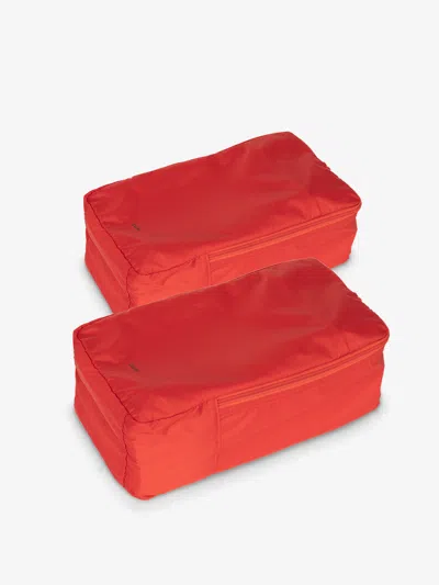 Shop Calpak Compakt Shoe Bag - Set Of 2 In Rouge