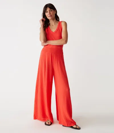 Shop Michael Stars Simba Smocked Waist Pant In Spritz