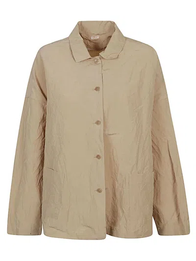 Shop Apuntob Cotton And Linen Blend Caban Jacket In Beige
