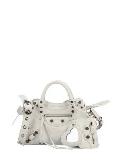 Shop Balenciaga Handbags In Optic White