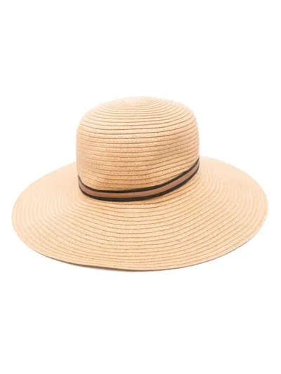 Shop Borsalino Giselle Straw Wide-brim Hat In Golden