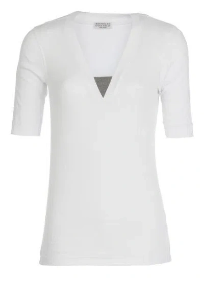 Shop Brunello Cucinelli T-shirts & Tops In White