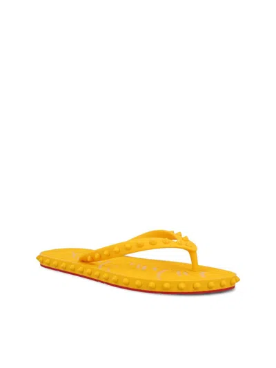 Shop Christian Louboutin Sandals In Yellow