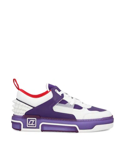 Shop Christian Louboutin Sneakers In White/jacaranda