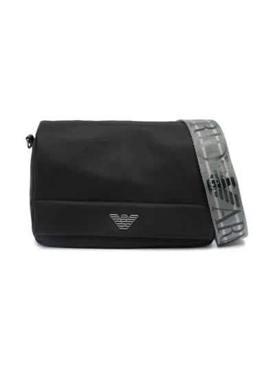 Shop Emporio Armani Nylon Crossbody Bag In Black