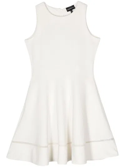 Shop Emporio Armani Sleeveless Mini Dress In White