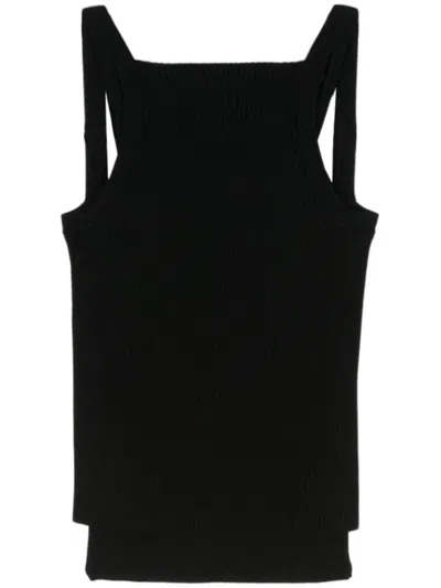 Shop Emporio Armani Sleeveless Top In Black