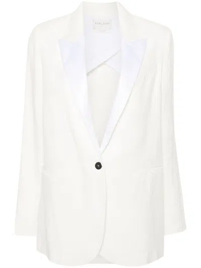 Shop Forte Forte Forte_forte Linen Tuxedo Jacket In White