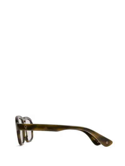 Shop Garrett Leight Eyeglasses In Green Tortoise