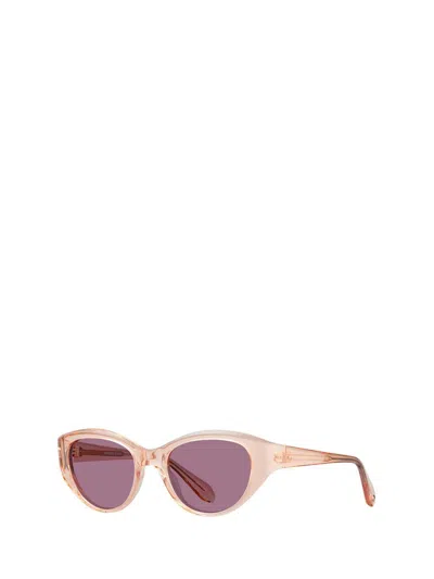 Shop Garrett Leight Sunglasses In Pink Crystal