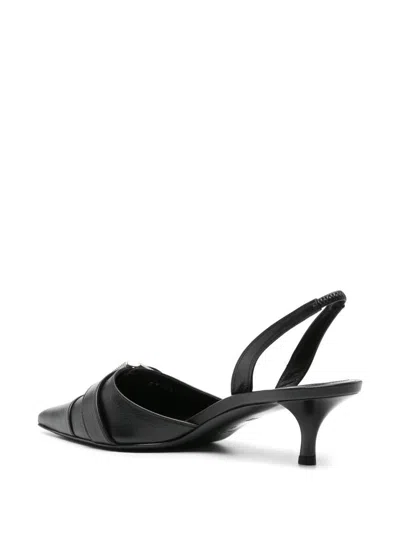 Shop Givenchy Voyou Leather Slingback Pumps In Black