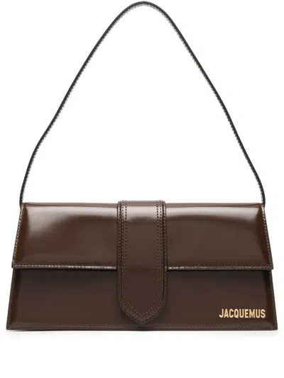 Shop Jacquemus Le Bambino Long Handbag In Brown