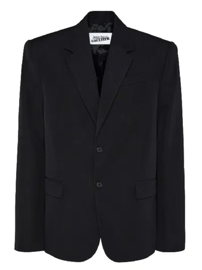 Shop Jean Paul Gaultier Corset Detail Tailored Jacket In Black