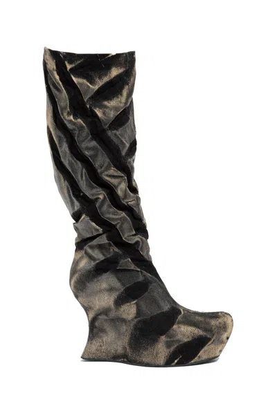 Shop Masha Popova Heeled Boots In Silver