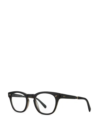 Shop Mr Leight Mr. Leight Eyeglasses In Black Tar - Antique Gold