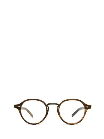 Shop Mr Leight Mr. Leight Eyeglasses In Matte Driftwood-antique Gold-matte Driftwood