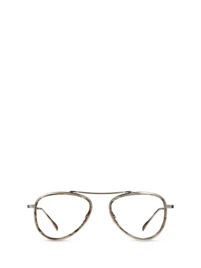 Shop Mr Leight Mr. Leight Eyeglasses In Greywood-antique Silver Gold