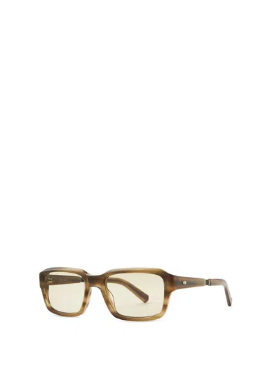 Shop Mr Leight Mr. Leight Eyeglasses In Macadamia-antique Gold-demo Beige