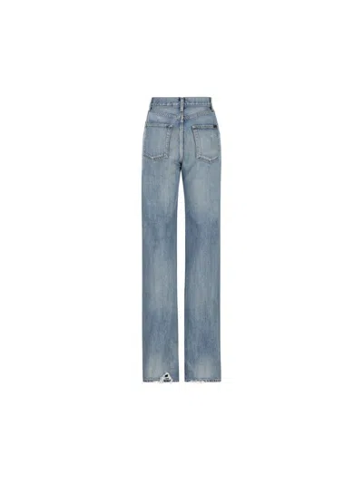 Shop Saint Laurent Jeans In Charlotte Blue