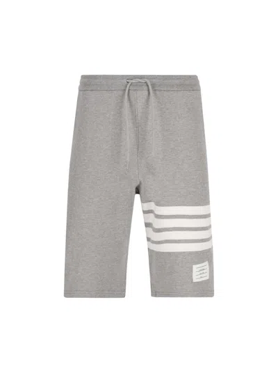 Shop Thom Browne Shorts In Gray
