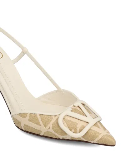 Shop Valentino Garavani Heeled Shoes In Natural/ivory