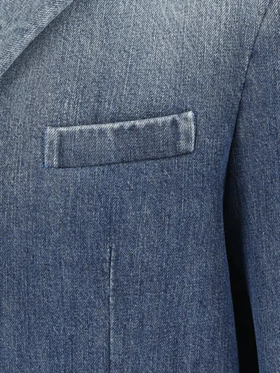 Shop Valentino Garavani Jackets In Blue Denim