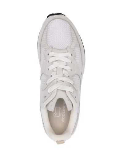 Shop Woolrich Running Nubuck Sneakers In White