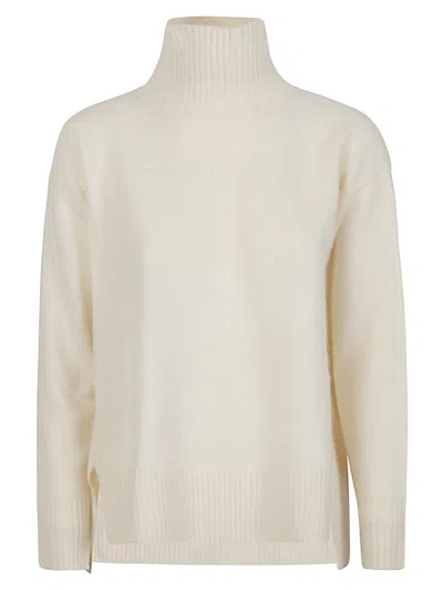 Shop C.t.plage Wool High-neck Jumper In White