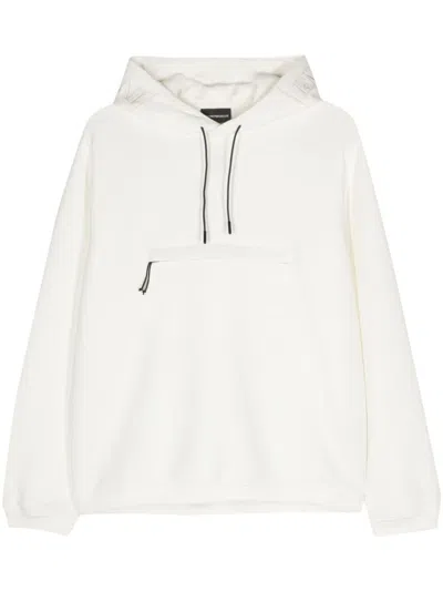 Shop Ea7 Emporio Armani Hooded Sweatshirt In White