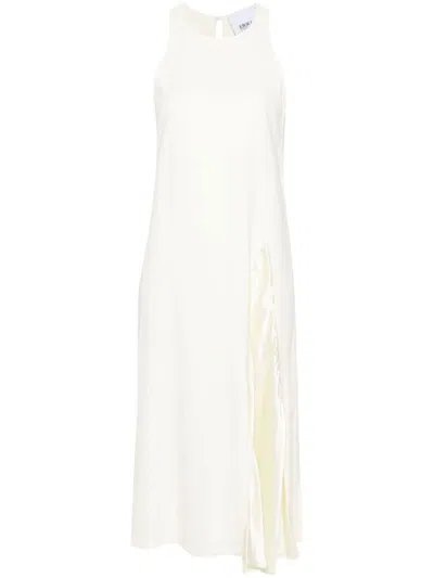 Shop Erika Cavallini Sleeveless Midi Dress In White