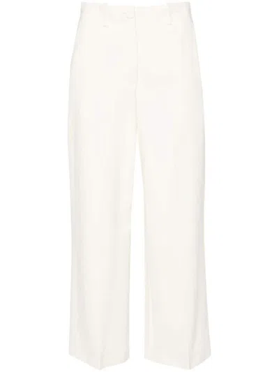 Shop Erika Cavallini Wide-leg Trousers In White