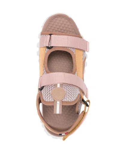 Shop Moncler Trailgrip Vela Sandals In Pink