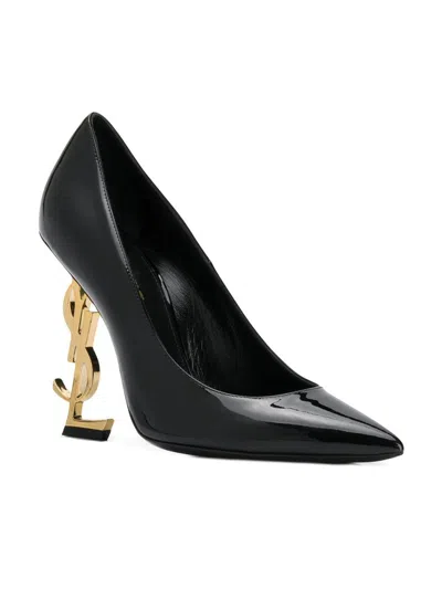 Shop Saint Laurent Opyum Patent Leather Pumps In Black