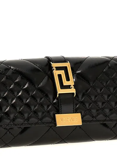 Shop Versace 'greca Goddess' Clutch In Black