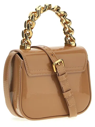 Shop Versace 'la Medusa' Mini Handbag In Beige