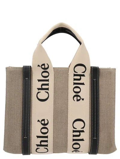 Shop Chloé 'woody Small' Handbag In Multicolor