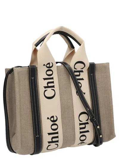 Shop Chloé 'woody Small' Handbag In Multicolor
