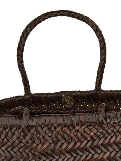 Shop Dragon Diffusion Flat Bag "gora" Mini In Brown