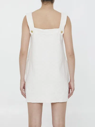 Shop Gucci Gg Terrycloth Mini Dress In White