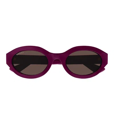Shop Gucci Eyewear Sunglasses In Fuchsia