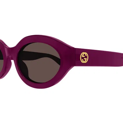 Shop Gucci Eyewear Sunglasses In Fuchsia