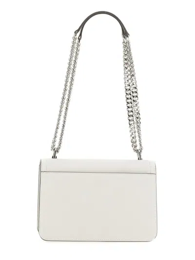 Shop Michael Kors Heather Extra-small Shoulder Bag In White