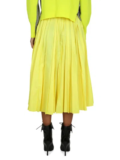 Shop Philosophy Di Lorenzo Serafini Taffeta Skirt In Yellow