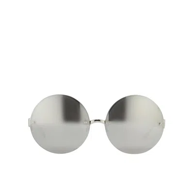 Shop Linda Farrow Luxe Sunglasses In Silver
