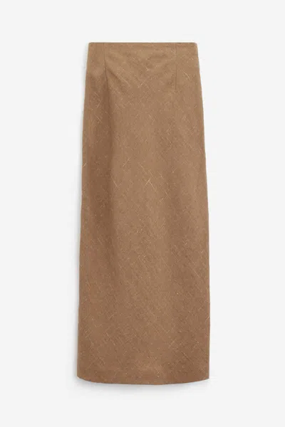 Shop Auralee Skirts In Brown
